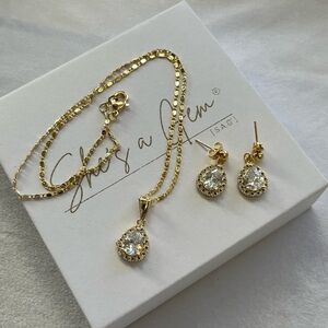 Gold Filled Necklace and Earring Set